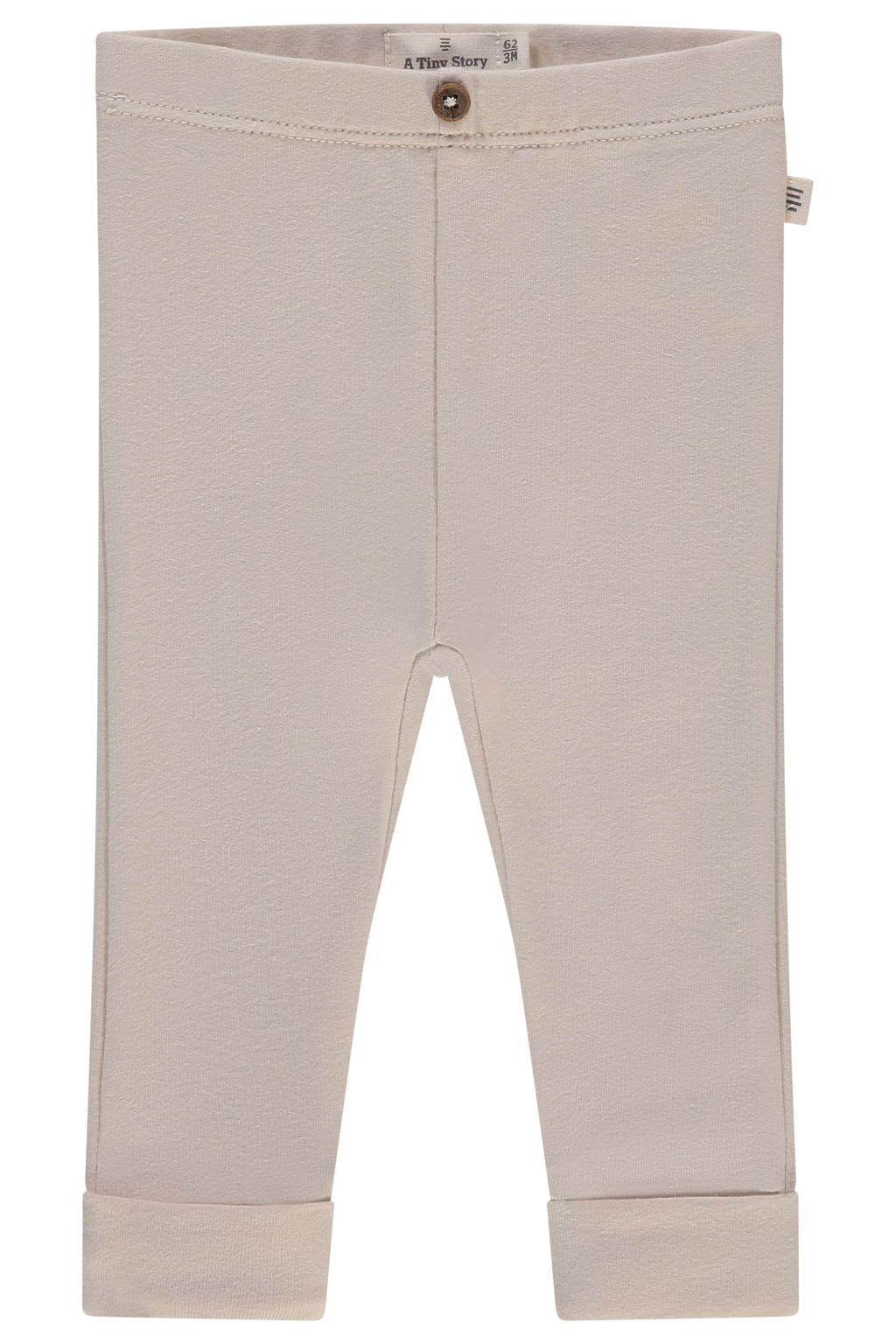 Ecru jongens A Tiny Story slim legging van stretchkatoen met regular waist, elastische tailleband en effen