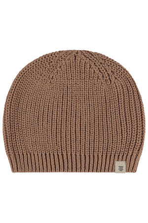 gebreide muts bruin