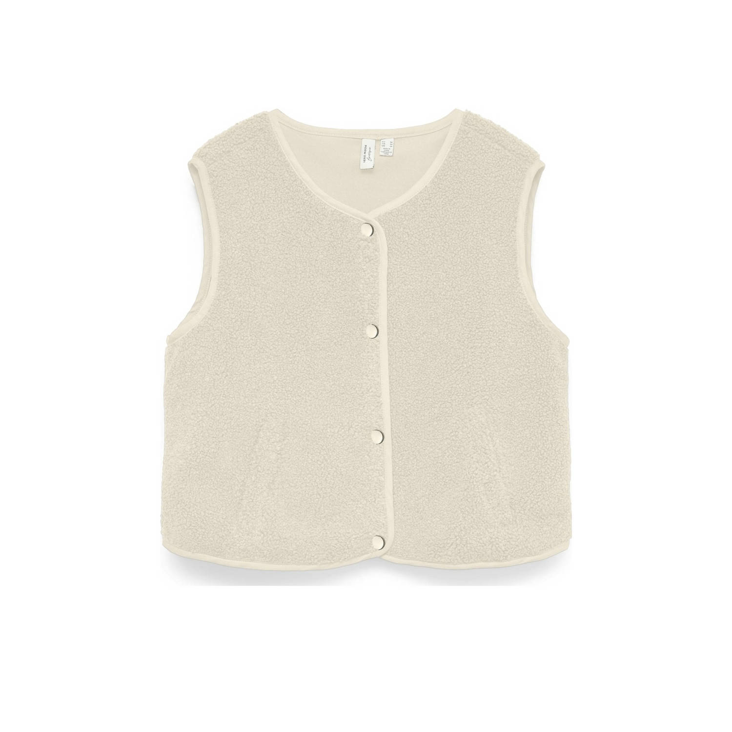 VERO MODA GIRL teddy gilet ecru