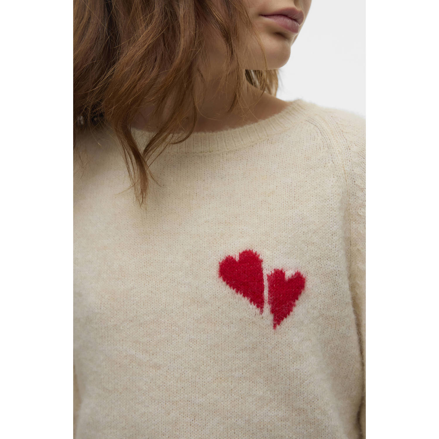 VERO MODA GIRL trui ecru gebreid