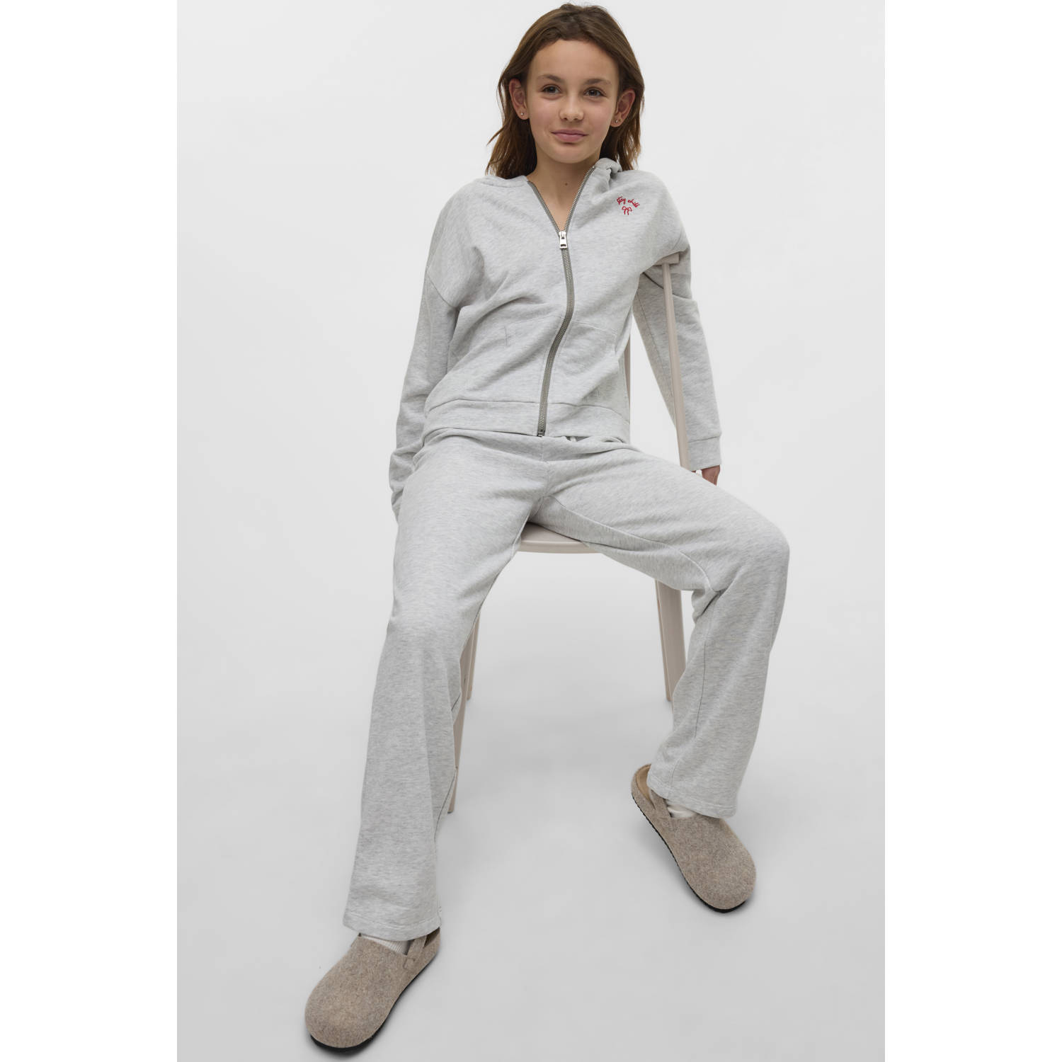 VERO MODA GIRL sweatvest grijs melange