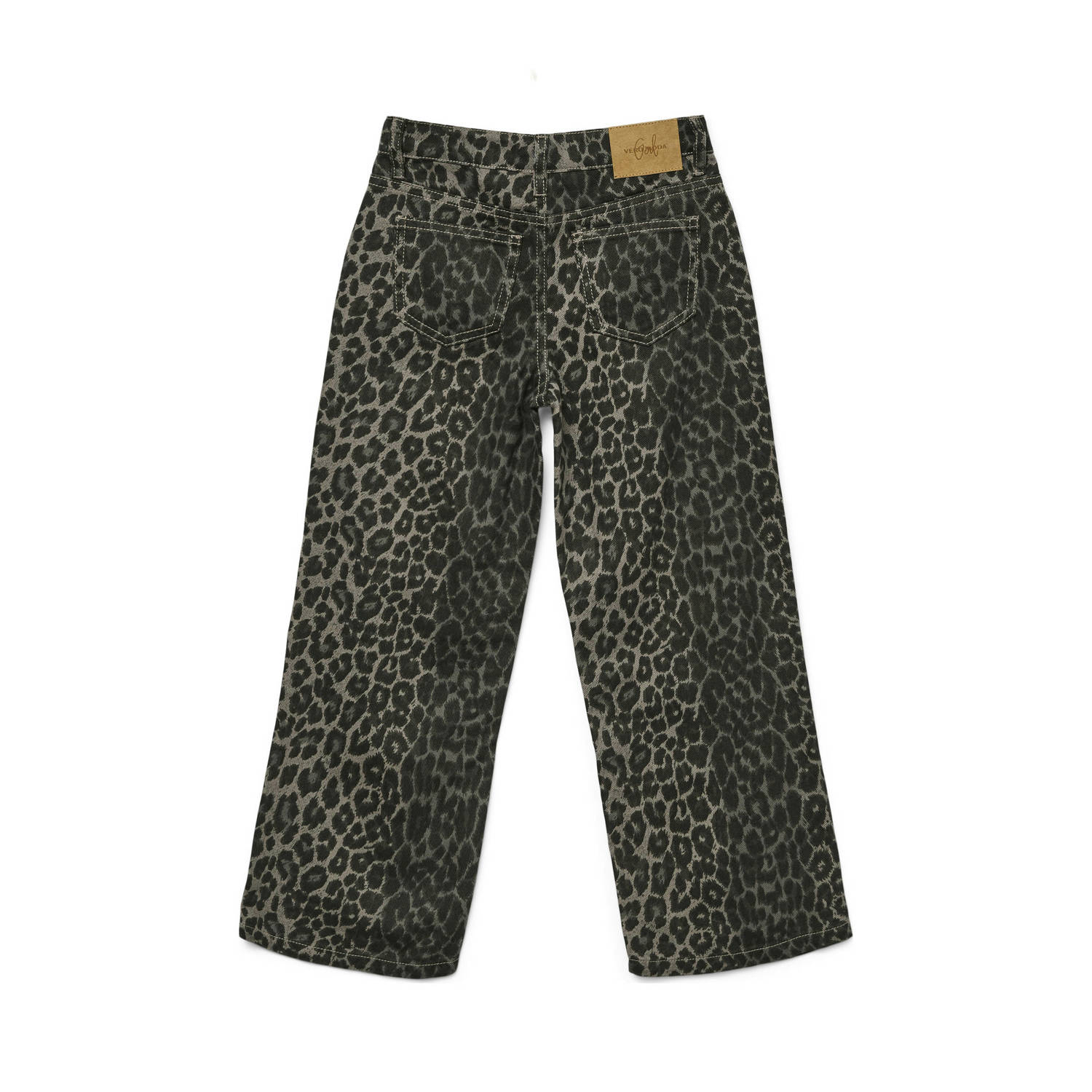 VERO MODA GIRL high waist wide leg jeans grijs