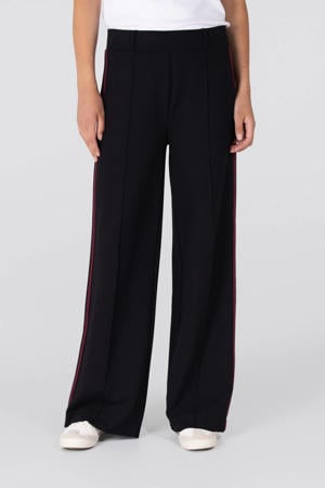 straight regular waist broek zwart