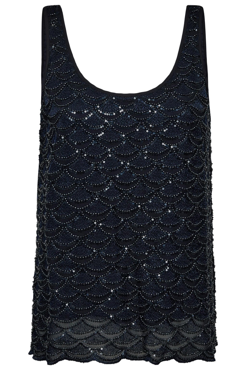 Mos Mosh top donkerblauw met pailletten