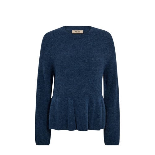 Mos Mosh trui met wol blauw gebreid afbeelding