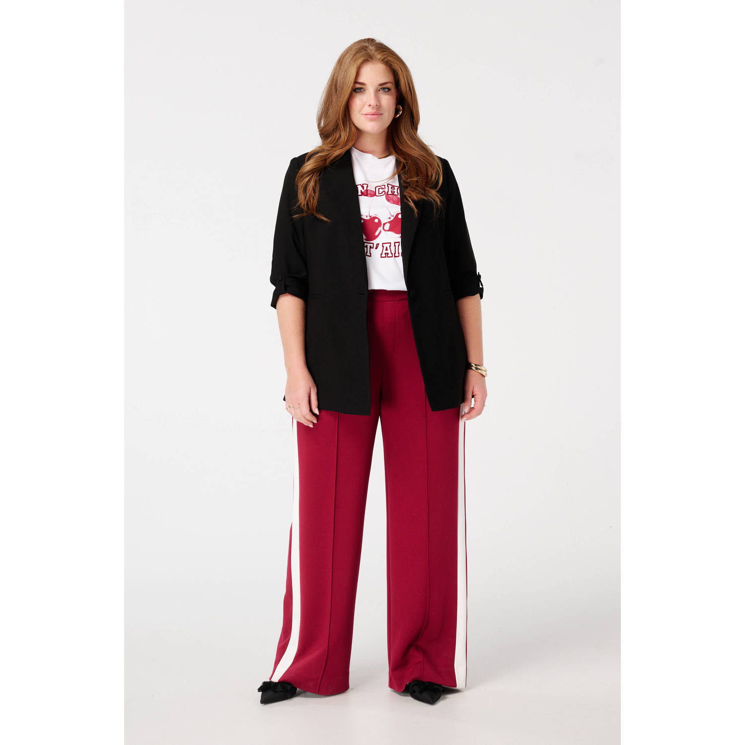 MS Mode regular blazer zwart