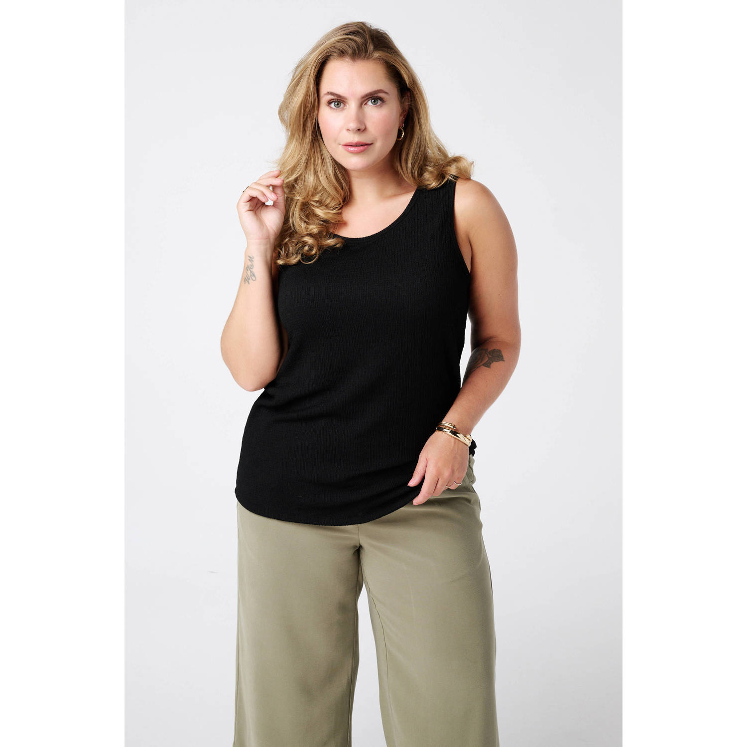 MS Mode mouwloze top zwart