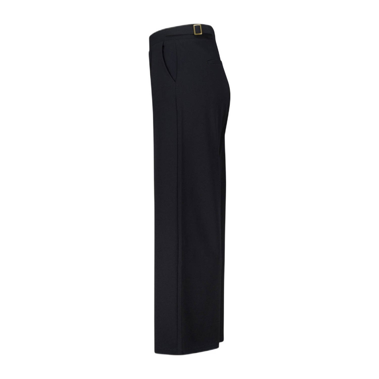 MS Mode wide leg high waist broek zwart