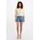 Morgan denim slim regular waist short medium blue denim