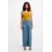 Morgan wide leg jeans medium blue denim