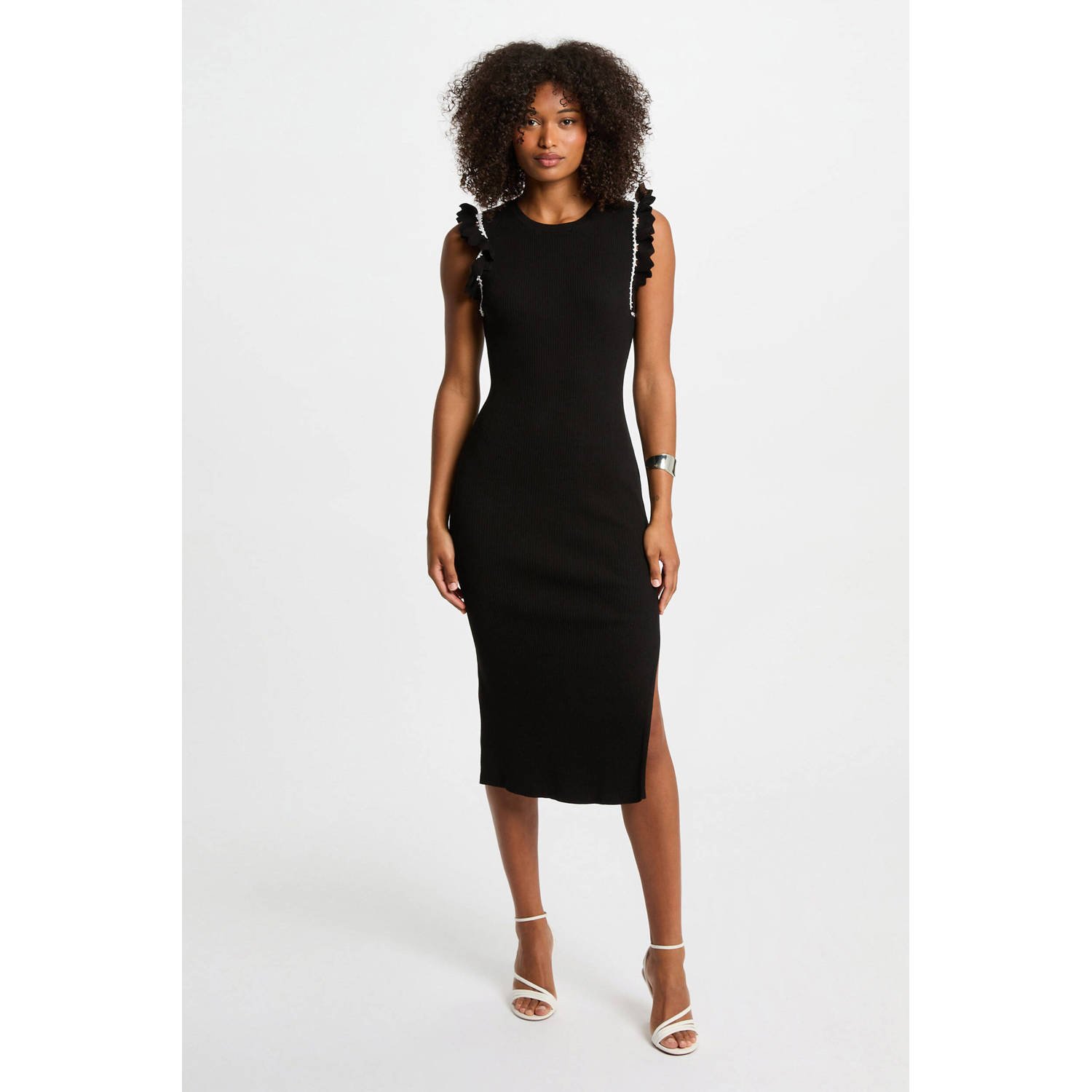 Morgan midi jurk zwart