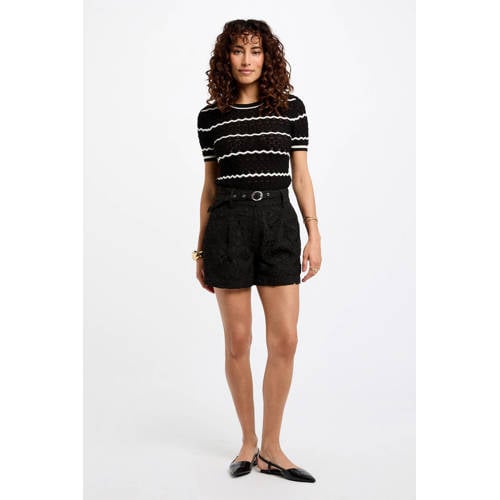 Morgan regular high waist casual short zwart afbeelding