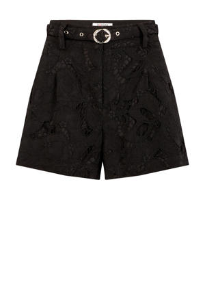 regular high waist casual short zwart