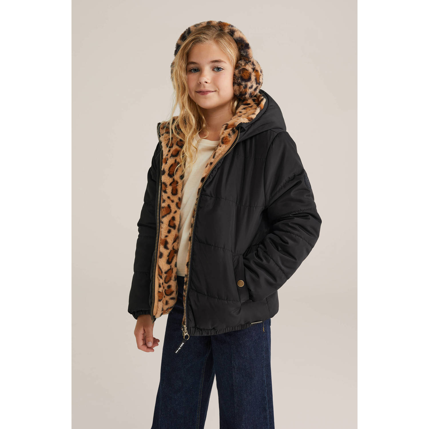 WE Fashion reversible jas zwart