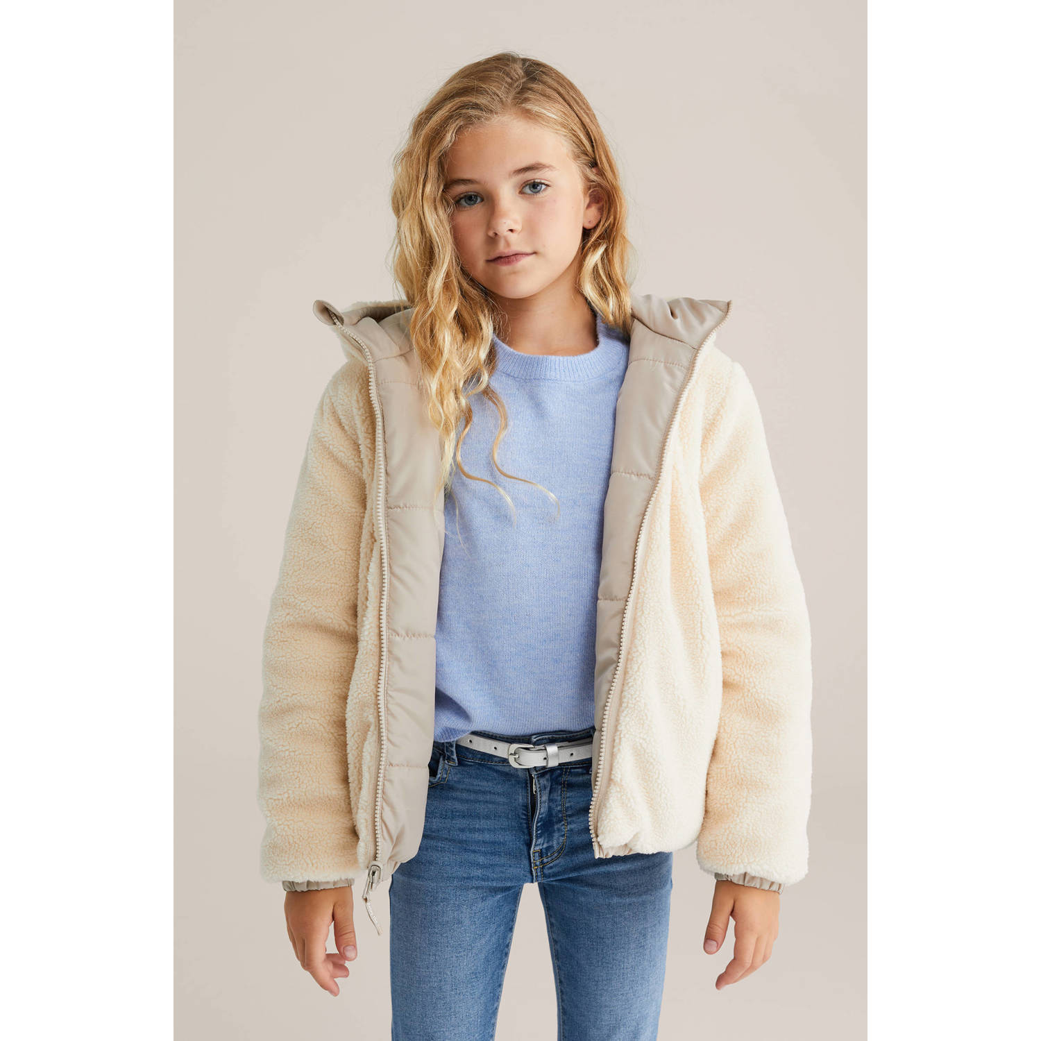 WE Fashion reversible jas beige