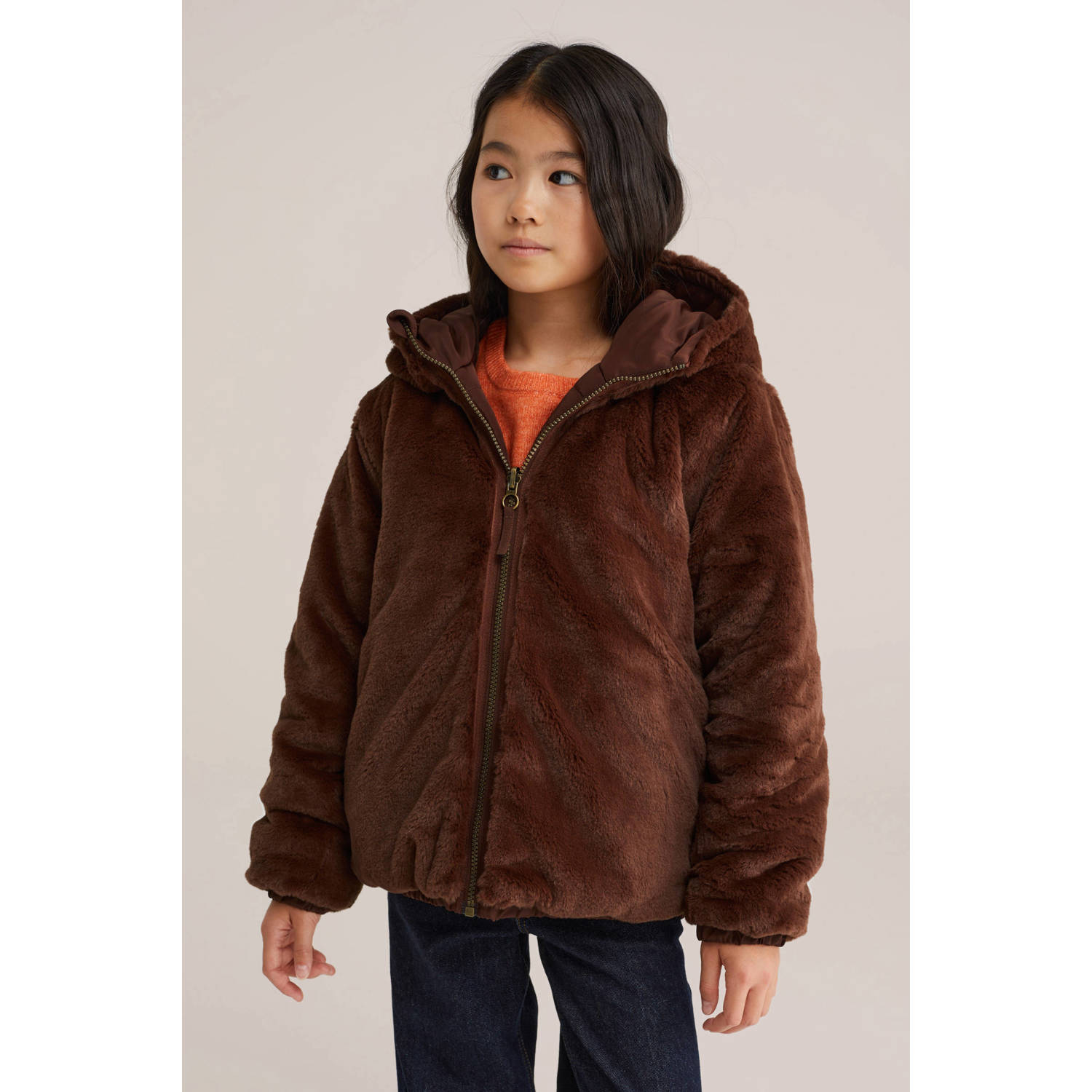WE Fashion reversible jas bruin