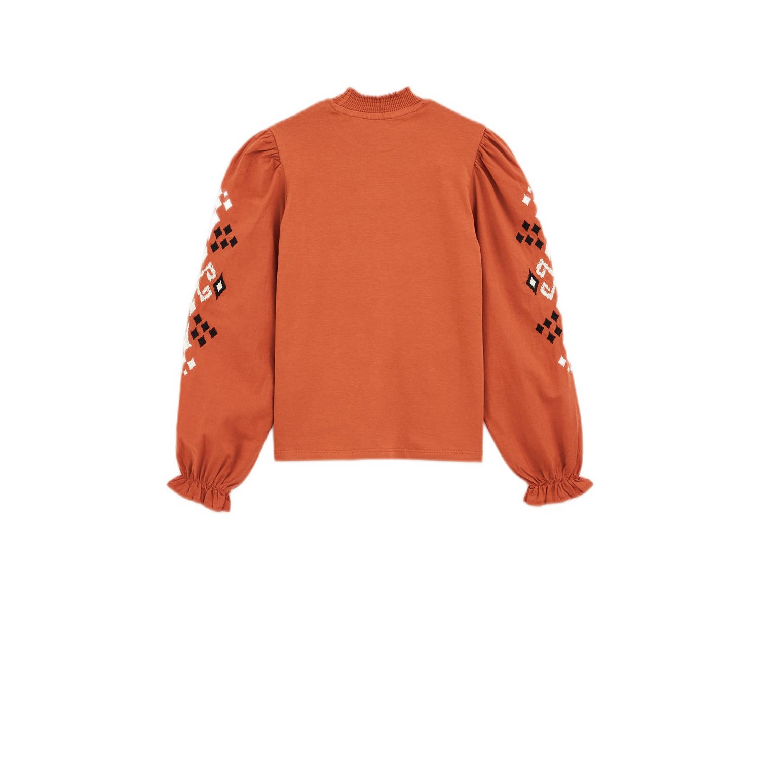 WE Fashion blousetop donker oranje