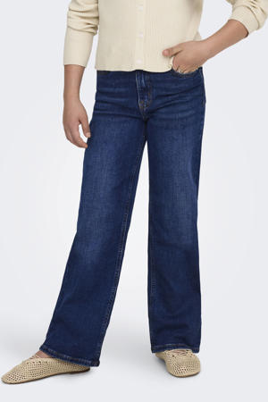 wide leg jeans dark blue denim