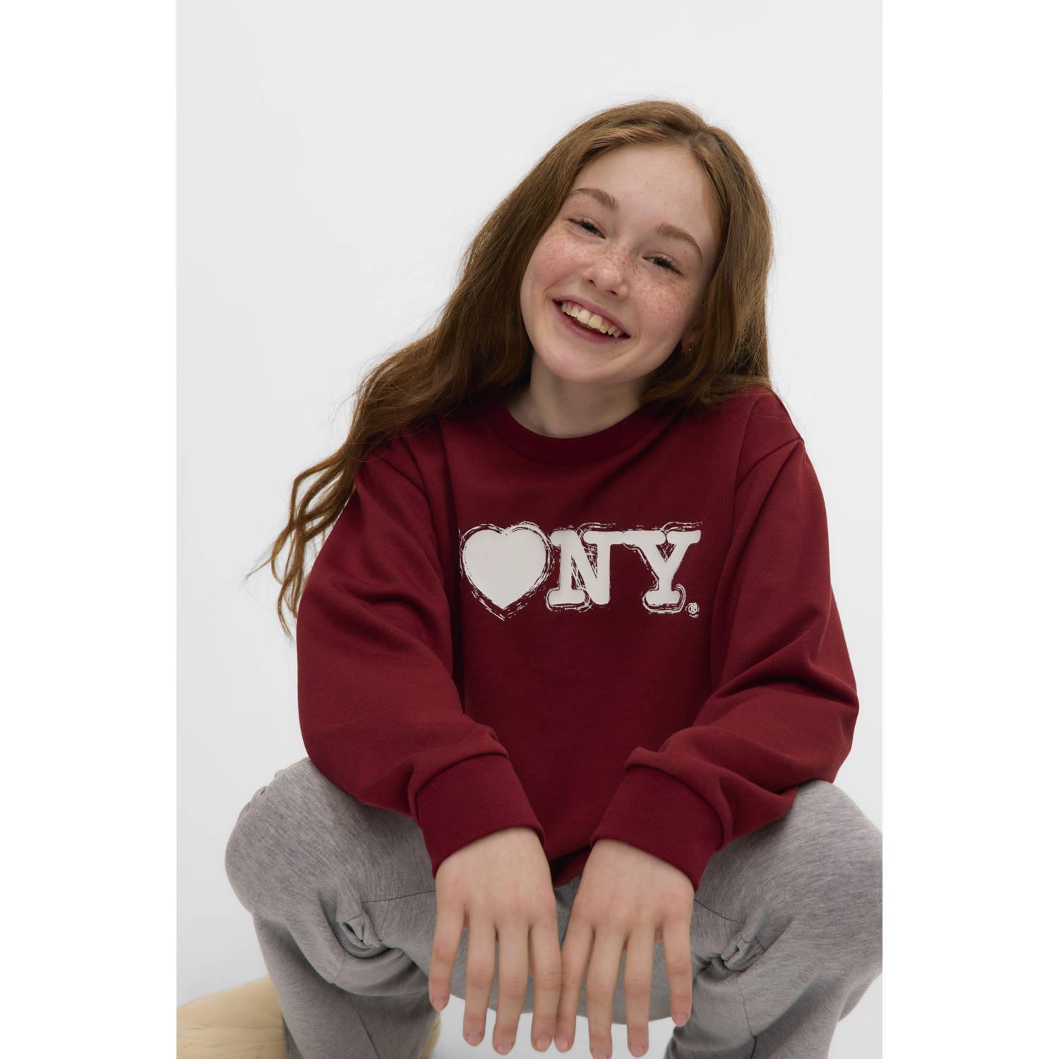 VERO MODA GIRL sweater donkerrood