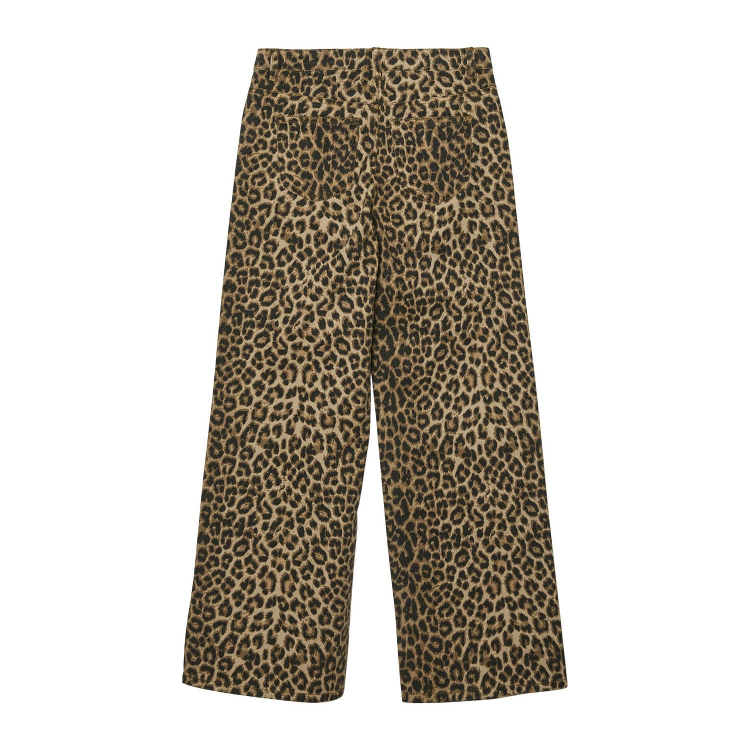 VERO MODA GIRL high waist wide leg jeans bruin