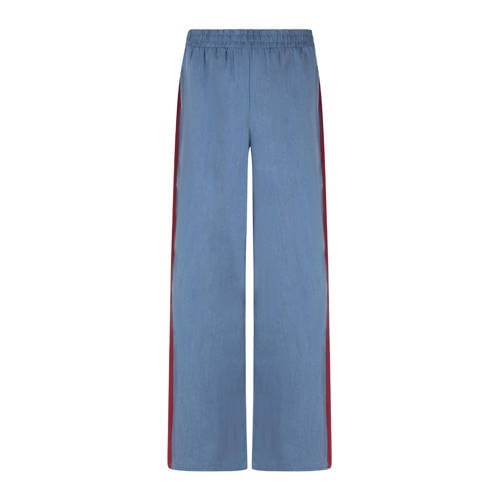Ydence wide leg regular waist casual broek blauw afbeelding