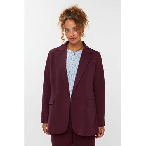 Ydence regular blazer donkerrood afbeelding