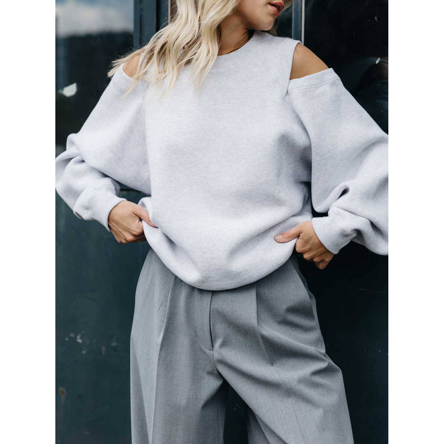 Catwalk Junkie sweater grijs melange