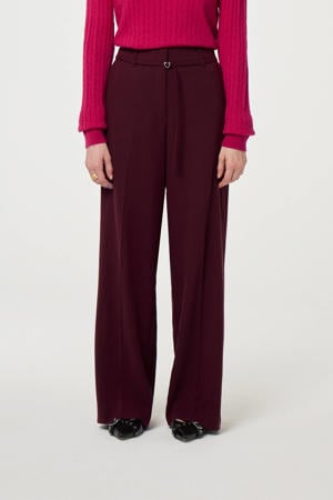 wide leg regular waist pantalon
