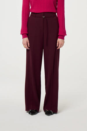 wide leg regular waist pantalon