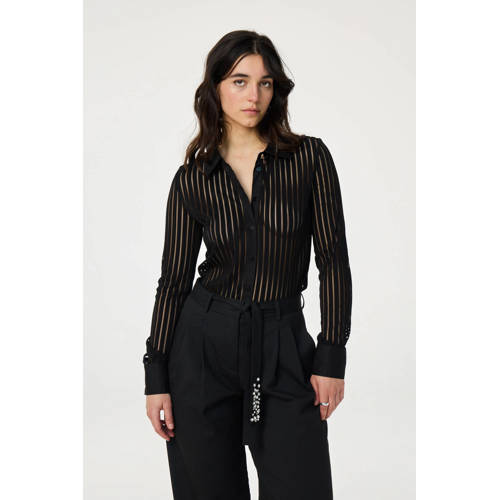 Fabienne Chapot gestreepte blouse zwart afbeelding