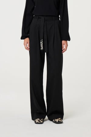 wide leg pantalon zwart