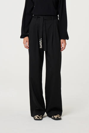 wide leg pantalon zwart