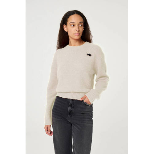 Fabienne Chapot pullover met wol ecru afbeelding