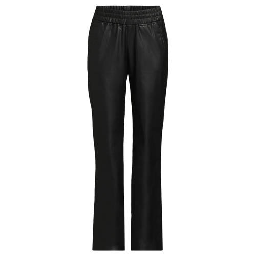 Esqualo imitatieleren straight regular waist broek afbeelding