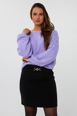 pullover lila met parels