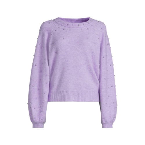 Esqualo pullover lila met parels afbeelding