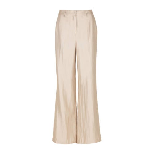 Freebird wide leg regular waist broek goud afbeelding