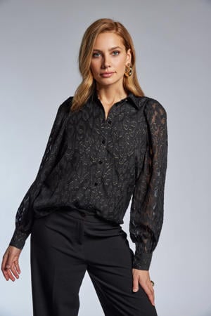 blouse zwart met lurex