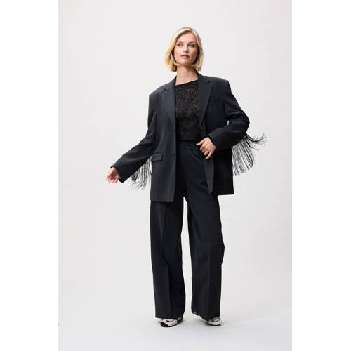 Catwalk Junkie wide leg regular waist broek grijs afbeelding