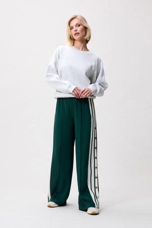 wide leg high waist broek groen