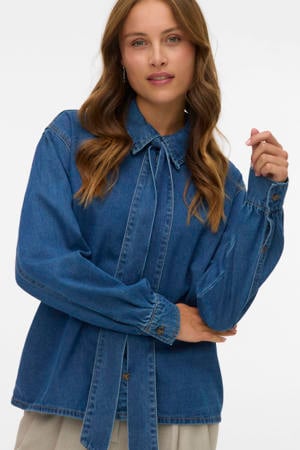 denim blouse medium blue denim