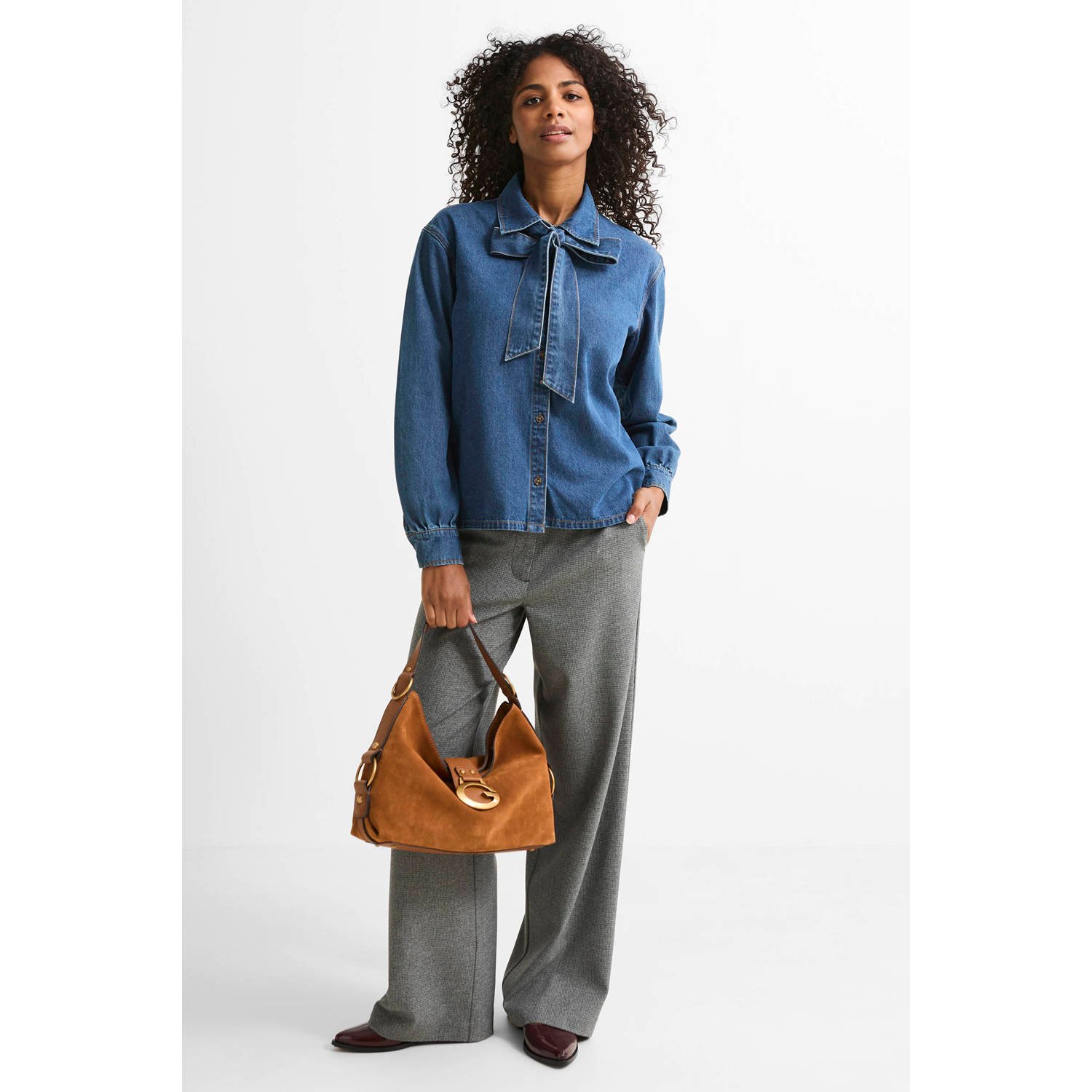 VERO MODA denim blouse medium blue denim