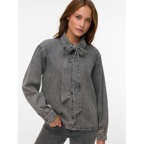VERO MODA denim blouse grey denim afbeelding