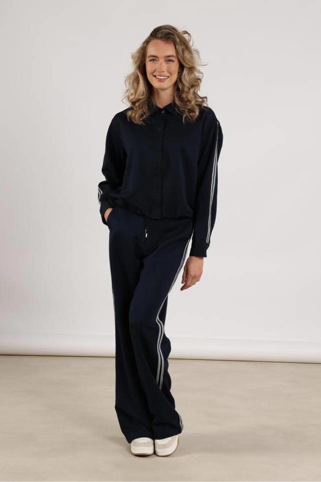 NUKUS blouse donkerblauw