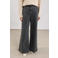 NUKUS high waist wide leg jeans grey denim met glitter