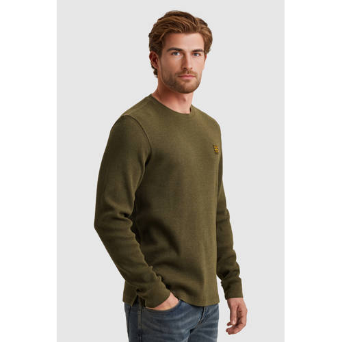 PME Legend longsleeve met textuur groen afbeelding