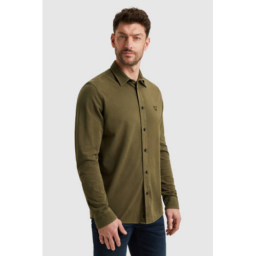 PME Legend regular casual overhemd donkergroen afbeelding