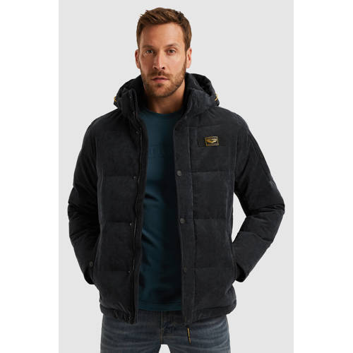 PME Legend corduroy gewatteerde jas donkerblauw afbeelding
