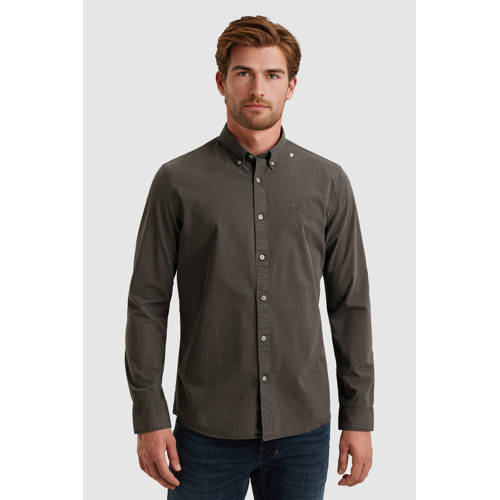 PME Legend regular casual overhemd AMERICAN CLASSIC grijsbruin afbeelding