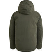thumbnail: Kakikleurige heren PME Legend winterjas van polyester met effen, lange mouwen, capuchon en rits met windvanger